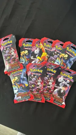 Pokemon TCG Sleeved Scarlet And Violet Destined Rivals Booster Packs Lot of 100 - Image 1