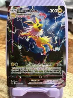 NM Pokemon Jolteon VMAX SWSH184 Sword & Shield Full Art Black Star Promo Holo - Image 1