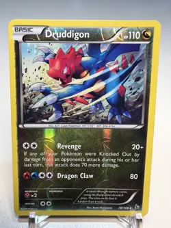 Pokemon TCG Druddigon 70/106 Flashfire Reverse Holo Rare 2014 - NM: Near Mint - Image 1