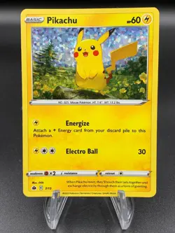 Pikachu Basic Pokemon Card McDonald's Collection 2022 7/15 Holographic - Image 2
