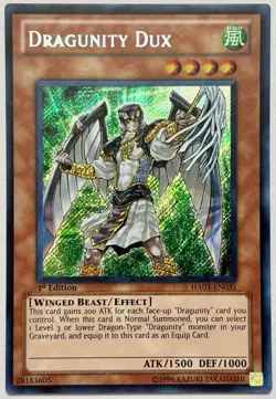 HA03-EN031 Dragunity Dux - Secret Rare 1st Edition Near Mint YuGiOh Card - Image 1
