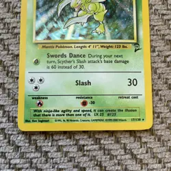 Scyther 17/130 Pokemon Card Holo Rare Base Set 2 TCG NM - Image 4