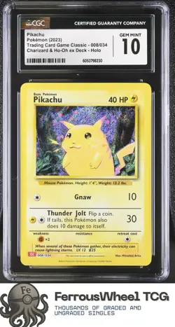 Pikachu #008/034 - 2023 Trading Card Game Classic - CGC 10 - Image 1