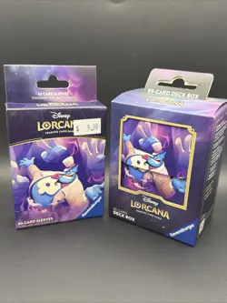 Disney Lorcana TCG Ursula's Revenge GENIE 65 Card Sleeves & Deck Box Lot NEW - Image 1