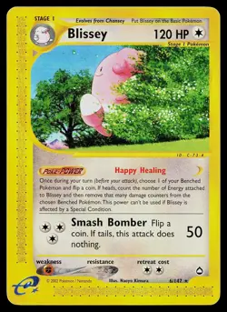Pokemon Card - Blissey Aquapolis 6 Rare - Image 1