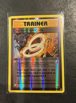 Pokemon Charizard Spirit Link Holo Trainer Card #75/108. - Image 1