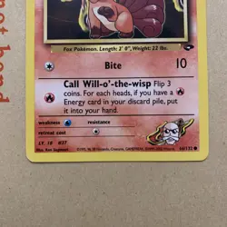 Blaine’s Vulpix 66/132 Pokemon Card TCG Vintage 1999 LP - Image 3