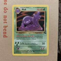 Pokemon Cards Muk 28/62 Unlimited Fossil WOTC Rare Near Mint NM - Image 2