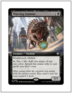 1x Thieving Varmint, Extended Art, Magic the Gathering MTG NM - Image 1