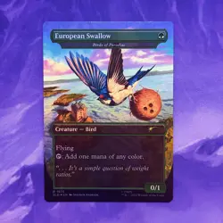 FOIL Birds of Paradise European African Swallow 1675 Monty Python Secret Lair - Image 1