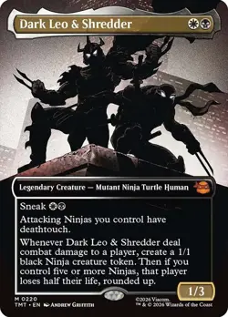 Dark Leo & Shredder Showcase Teenage Mutant Ninja Turtles NM MTG - Image 1