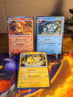 Pokemon Flareon 167, Vaporeon 168, Jolteon 169, SVP Prismatic Evolutions Promo - Image 1