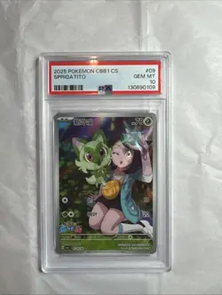 Sprigatito PSA 10 Chinese Pokemon Card 2025 Gem Pack Vol. 3 Horizons CBB1 09 - Image 1