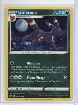 Pokemon SWSH: Sword & Shield Promo Cards Umbreon #SWSH129 Promo,Holo - Image 1