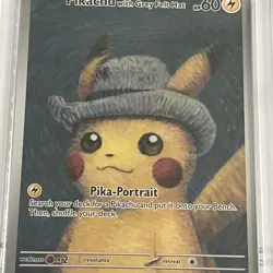 Pokemon Pikachu with Grey Felt Hat Van Gogh Promo SVP EN 085 PSA 8 REGRADEU - Image 5