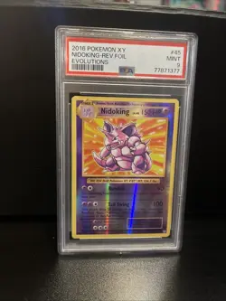 PSA 9 | 2016 Pokemon XY Evolutions Nidoking REVERSE HOLO #45/108 | MINT Graded - Image 1