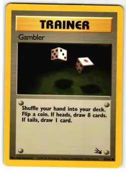 GAMBLER 60/62 FOSSIL ENGLISH POKEMON TCG - Image 1