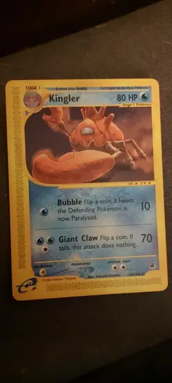 2002 Pokemon Kingler 50/165 E Reader pokemon Card Non-Holo - Image 1