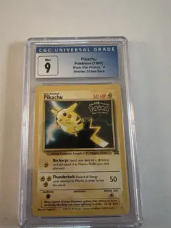 1999 Pikachu Black Star Promos Mint 9 CGC Graded Pokemon - Image 1