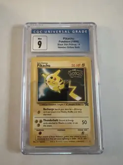 1999 Pikachu Black Star Promos Mint 9 CGC Graded Pokemon - Image 3