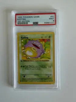 1999 POKEMON BASE UNLIMITED SET 1ST EDITION #51/102 KOFFING PSA 9 - Image 1