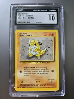 1999 Pokemon Base Set Sandshrew CGC 10 GEM MINT – WOTC Vintage Original - Image 1