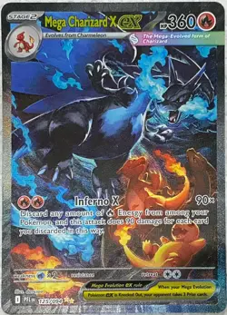 MEGA CHARIZARD X EX 125/094 PHANTASMAL FLAMES POKEMON NM/M - Image 1