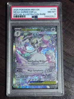 Pokemon TCG Mega Gardevoir EX Mega Evolution Sir 178/132 PSA 8 - Image 1