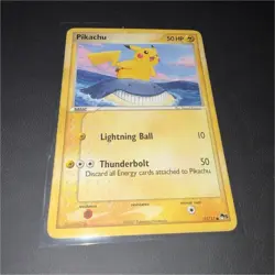 Pokemon Pikachu Common Regular 50 HP POP Series 5 12/17 Lightning Ball 2007 - Image 1