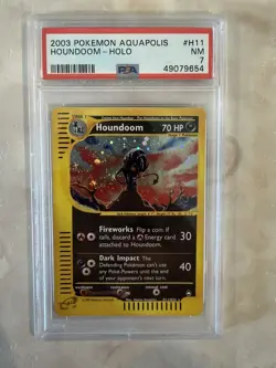 2003 Pokemon Aquapolis Houndoom Holo 7 PSA #H11 - Image 1