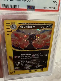 2003 Pokemon Aquapolis Houndoom Holo 7 PSA #H11 - Image 2
