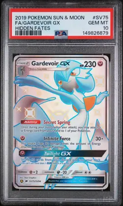 Pokemon PSA 10 Gardevoir GX SV75/SV94 Sun & Moon Hidden Fates Shiny Vault Mint - Image 1