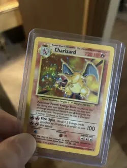 Pokemon Charizard Base Set Holo Rare 4/102 120 HP English 1999 Vintage - Image 1