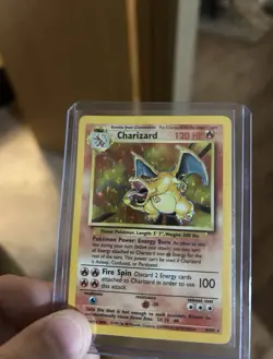 Pokemon Charizard Base Set Holo Rare 4/102 120 HP English 1999 Vintage - Image 2