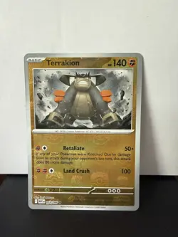 Pokemon TCG Terrakion 054/086 Master Ball Reverse Holo Rare White Flare NM - Image 1