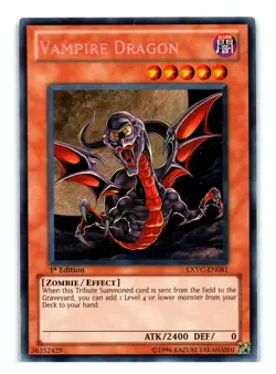 Vampire Dragon EXVC-EN081 1st Edition Secret Rare NM - Image 1