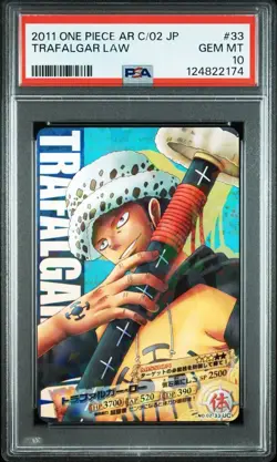 PSA 10 Trafalgar Law AR Carddass 2011 One Piece Card Japanese GEM MT - Image 1