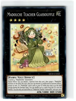 Yu-Gi-Oh! Madolche Teacher Glassouffle Common MP20-EN068 Moderately Played 1st - Image 1