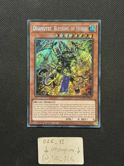 Yugioh - Duamutef, Blessing Of Horus - AGOV-EN012 - 1st Ed - Secret Rare - M/NM - Image 1