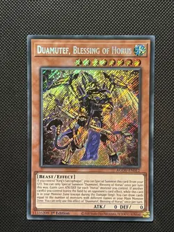 Yugioh - Duamutef, Blessing Of Horus - AGOV-EN012 - 1st Ed - Secret Rare - M/NM - Image 2
