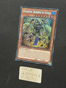 Yugioh - Duamutef, Blessing Of Horus - AGOV-EN012 - 1st Ed - Secret Rare - M/NM - Image 4