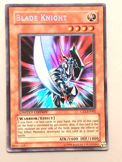 yugioh Blade Knight CT1-EN002 Misprint Error Super Rare Limited Edition VLP/NM - Image 4