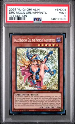 2025 1ST ED #EN004 DARK MAGICIAN GIRL THE MAGICIAN'S APPRENTICE PSA 9 - Image 1