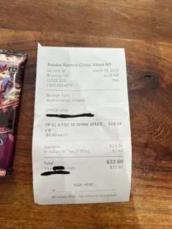 One Piece TCG OP-11 A Fist Of Divine Speed Booster Packs Lot Of 6 From Bandai - Image 2