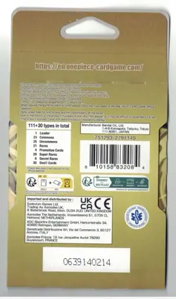 One Piece The Best Premium Sealed Sleeved Booster Pack PRB-01 English - Image 2