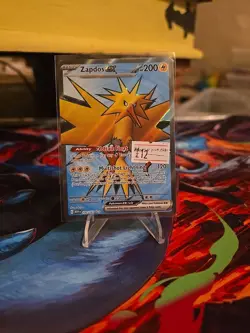 Zapdos ex 192/165 Pokemon 151 Holo Full Art Ultra Rare Trading Card Near Mint - Image 1