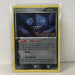 Sableye 23/107 2005 EX Deoxys Pokemon TCG Reverse Holo Rare Stamped - Image 1
