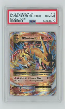 2016 Pokemon XY Evolutions PSA 10 M Charizard EX Holo #13 PSA 10 - Image 1