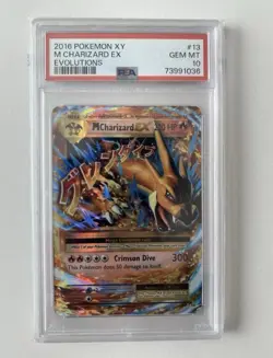 M CHARIZARD EX 2016 Pokemon #13/108 PSA 10 GEM MINT XY Evolutions Holo Card - Image 1