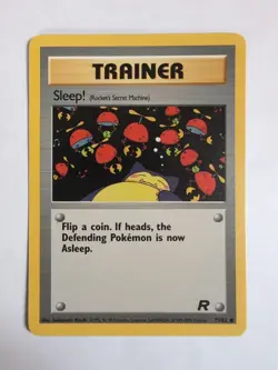 Sleep! (Rocket's Secret Machine) 79/82 Team Rocket LP Pokemon Card TCG - Image 1